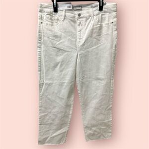 Social Standard by Sanctuary Hi Rise Crop Straight In Winter White size 16